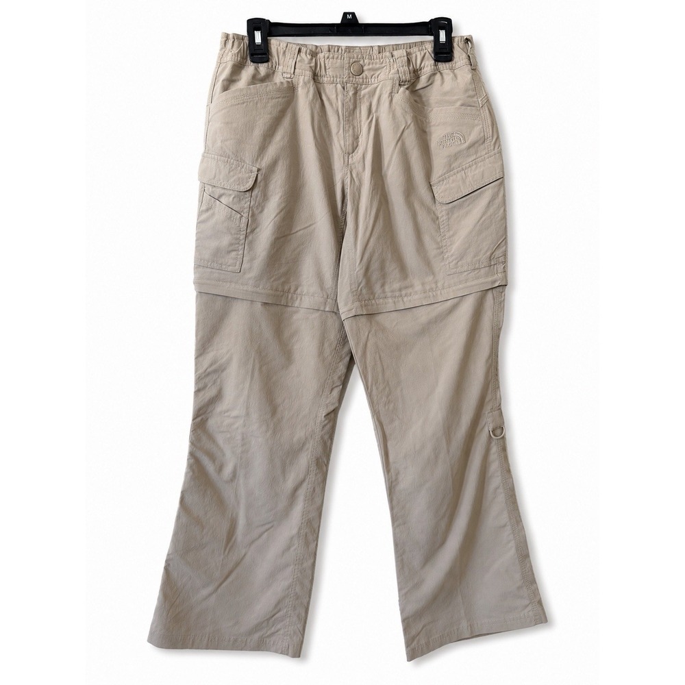 The North Face Pants Womens 8‎ Beige Convertible Hiking Cargo Zip Off Outdoor